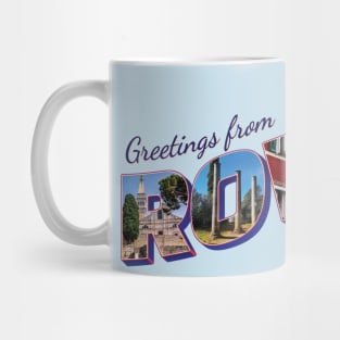 Greetings from Rovinj  in Croatia Vintage style retro souvenir Mug